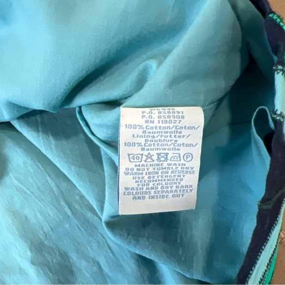 BODEN navy leaf print a-line skirt 6 Modest MIDI Academia Preppy Retro Classic - Picture 7 of 11